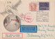 1945. SVERIGE. Fine Censored LUFTPOST Postcard To USA With 25 ÖRE Gustav V And 50 ÖRE LUFTPO... (Michel 214+) - JF444811 - Brieven En Documenten