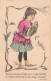 FÊTES ET VOEUX - Poisson D'Avril - Une Femme Tenant Un Grand Poisson - Colorisé - Carte Postale Ancienne - 1 De April (pescado De Abril)