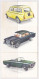 TRADE CARDS, CHOCOLATE, JACQUES, CARS OF 1962, 3X - Jacques