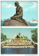 DANMARK,  UNICEF, TWO-FIGURED STAMPS 1964, 1977, TRAVEL TO ITALY ON POSTCARDS, - UNICEF
