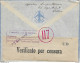 IMPERIALE Cent:50+50, VIA AEREA, VIA ALA VITTORIA,  POSTE UDINE,1942, P.M. 34 CIRENAICA, VERIFICATO PER CENSURA N.117 - Cirenaica