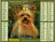 Calendrier Des Postes 2001 - West Highland Terrier Sur Arbre, Yorkshire - Noeud Jaune - Grand Format : 2001-...