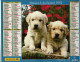 Calendrier Des Postes 2002 - Chiots Puppies Sur Chaise Bleue, Golden Retriever  - Fleurs Cosmos, Pierre - Grand Format : 2001-...