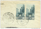ERITREA, SERIE PITTORICA £.1+1,TIMBRO  POSTA MILITARE 3 E, SU BUSTA VIAGGIATA VIA AEREA ,1936,  TORINO, TARGHETTA, - Eritrea