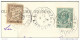 LEONI Cent.5 SU CARTOLINA B/N VIAGGIATA  1907, FIRENZE-PARIGI, TASSATA FRANCIA Cent.10,FIRENZE BATTISTERO - Taxe