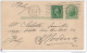 FULL POST ONE CENT, JEFFERSON, BY ADDING CENT.1, USED 1922 POSTAL STAMP NY FOR MODENA, ITALY, - Time Square