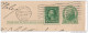 FULL POST ONE CENT, JEFFERSON, BY ADDING CENT.1, USED 1922 POSTAL STAMP NY FOR MODENA, ITALY, - Time Square