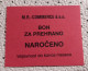 MR Commerce  Food Coupon Bon Voucher Slovenia UNC - Eslovenia