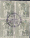 Portugal -4  Quadras  1954  Fundação  Da Cidade De S. Paulo - Poststempel (Marcophilie)