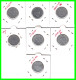 GERMANY - ALEMANIA DEUTFCHES REICH SERIE DE 7 MONEDAS DE 0.50 REICHSPFENNIG AÑO 1941 – KM 96 ( SERIE COMPLETA 7 CECAS ) - 50 Reichspfennig