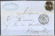 [Document SUP] N° 10A, Margé Avec Voisin Sur LAC D'Alost, Superbe Obl 'P2' 8b Du 30 Oct 1859 Vers Bruxelles - 1858-1862 Médaillons (9/12)