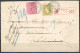 [Document SUP] N° 32+38,  Affr Mixte Sur Enveloppe Reco De Bruxelles (Législatif) Le 12 Sept 1884 Pour Schaerbeek. Adres - 1883 Léopold II
