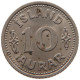 ICELAND 10 AURAR 1940  #MA 064713 - Islandia