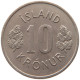 ICELAND 10 KRONUR 1976  #MA 067584 - Islande