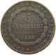 ITALY SARDINIEN 5 CENTESIMI 1826 KARL FELIX, 1821-1831 #MA 001704 - Piemont-Sardinien-It. Savoyen