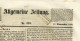 DISINFETTATA PER CONTATTO Augsburg Allgemeine Zeitung 316 V 12. November 1850 Desinfektionsstempel - Historical Documents