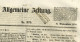 DISINFETTATA PER CONTATTO Augsburg Allgemeine Zeitung 325 V 21. November 1850 Desinfektionsstempel - Historische Documenten