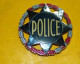 POLICE NATIONALE PLAQUE METALLIQUE , MATRICULE , 77 MM , FABRICANT AUBERT PARIS, HOMOLOGATION SANS  , ETAT VOIR PHOTOS - Police