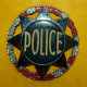 POLICE NATIONALE PLAQUE METALLIQUE , MATRICULE , 77 MM , FABRICANT AUBERT PARIS, HOMOLOGATION SANS  , ETAT VOIR PHOTOS - Police