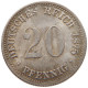 KAISERREICH 20 PFENNIG 1875 D  #MA 068178 - 20 Pfennig