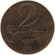 LATVIA 2 SANTIMI 1926  #MA 063006 - Lettonia