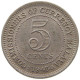 MALAYA 5 CENTS 1945 GEORGE V. (1910-1936) #MA 021221 - Malaysie