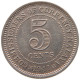 MALAYA 5 CENTS 1941 GEORGE VI. (1936-1952) #MA 068479 - Malaysie