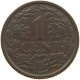 NETHERLANDS CENT 1938 WILHELMINA 1890-1948 #MA 067261 - 1 Centavos