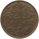 NETHERLANDS 2 1/2 CENTS 1941  #MA 022477 - 2.5 Centavos