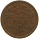 NETHERLANDS 1/2 CENT 1912 WILHELMINA 1890-1948 #MA 100658 - 0.5 Centavos