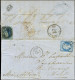 Belgique 20c Obl Càd COURTRAI 23 MAI 62 Sur Lettre Pour Lille Réexpédiée à Chollet Le 24 Mai 1862. Rare Association. - T - 1853-1860 Napoléon III