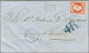 Ancre Bleue / N° 17A Très Belle Marge Càd Octo Bleu BUENOS-AYRES / * 14 NOV. 61 Sur Lettre Pour Cadix, Au Recto Taxe 4R  - 1853-1860 Napoléon III