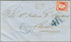 Ancre Bleue / N° 17A Très Belle Marge Càd Octo Bleu BUENOS-AYRES / * 14 NOV. 61 Sur Lettre Pour Cadix, Au Recto Taxe 4R  - 1853-1860 Napoleon III