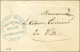 Grand Cachet Bleu De Franchise REPUBLIQUE FRANCAISE / GARDE NATIONALE / MOBILISEE / COMMANDANT SUPERIEUR / CREUSE Sur Le - Oorlog 1870