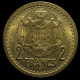 Monaco, Louis II, 2 Francs, ND (1943), Alu-Br, NC (UNC), KM#121a, G.MC134 - 1922-1949 Luigi II