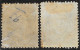 Etats-Unis D'Amérique N°56 12c Violet-noir & N°59 5c Bleu 1870-75 * - Nuovi
