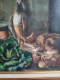 Delcampe - C GIRARD Huile Sur Toile Nature Morte "Retour De Chasse Au Gibier Chat Chou Oignon Et Chaudron" Datée 1923 - Oils