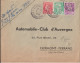 6 JANVIER 1949 - 1° JOUR DU TARIF ! GANDON + MAZELIN - ENV. De ST ELOY LES MINES => AUTOMOBILE CLUB AUVERGNE - Tariffe Postali