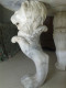 Delcampe - Rare : Plateau De Table En Marbre Incrusté Sur Socle De 3 Lions - Stone & Marble