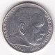 Allemagne 2 Reichsmark 1939 G Karlsruhe, Paul Von Hindenburg, En Argent - 2 Reichsmark