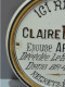 -PLAQUE MORTUAIRE RONDE PORCELAINE LIMOGES SAZERAT ? 1932 CABINET CURIOSITES   E - Limoges (FRA)
