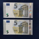 EURO PORTUGAL 5 M008A2 MA LAGARDE UNC, PAREJA RADAR2 - 5 Euro