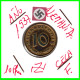 GERMANY - ALEMANIA DEUTFCHES REICH MONEDA DE 0.10 REICHSPFENNIG AÑO 1937 – CECA-F - KM 92 - BRONCE - ESTRIADA - 10 Reichspfennig