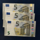 EURO SPAIN 5 V015J2 VC LAGARDE UNC, THREE CORRELATIVE - 5 Euro