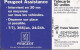 F825 02/1998 - PEUGEOT ASSISTANCE - 50 SO3 - (verso N° Impacts Deux Lignes - 2ème Ligne Vers La Droite) - 1998