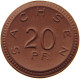 SACHSEN 20 PFENNIG 1921 PORZELLAN #MA 010271 - Andere & Zonder Classificatie