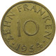 SAARLAND 10 FRANKEN 1954  #MA 098972 - 10 Franchi