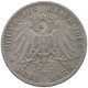 PREUSSEN 3 MARK 1909 WILHELM II. 1888-1918. #MA 020860 - 2, 3 & 5 Mark Silber