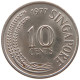 SINGAPORE 10 CENTS 1977  #MA 068687 - Singapur