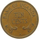 UGANDA 10 CENTS 1968  #MA 066948 - Uganda